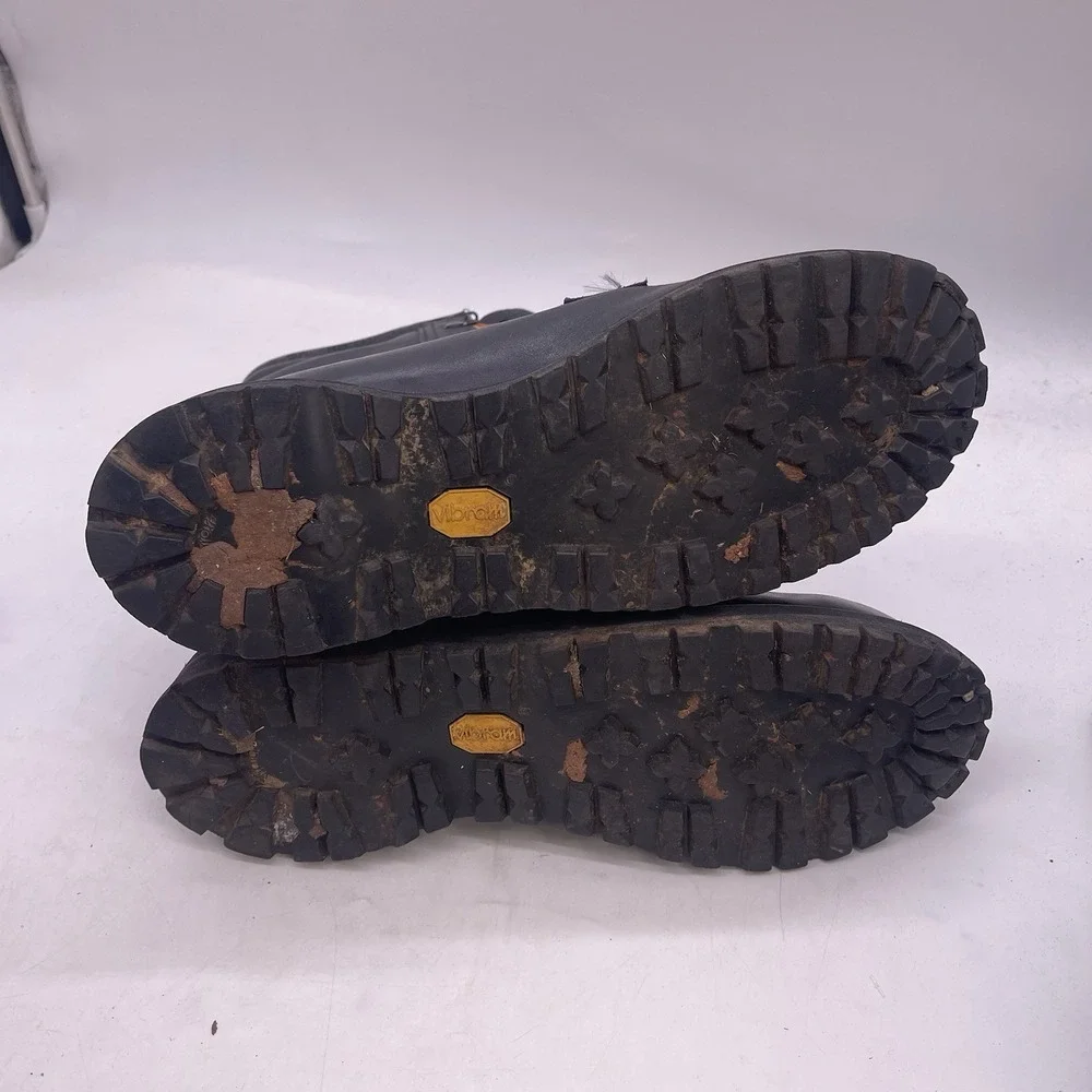 Rocky Insulated Leather Combat Boots Mens 11.5 W Black Lace-Up Vibram Sole